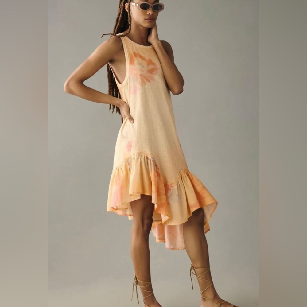 Daily Practice by Anthropologie Ruffle Hem Asymmetrical Dress - NWT